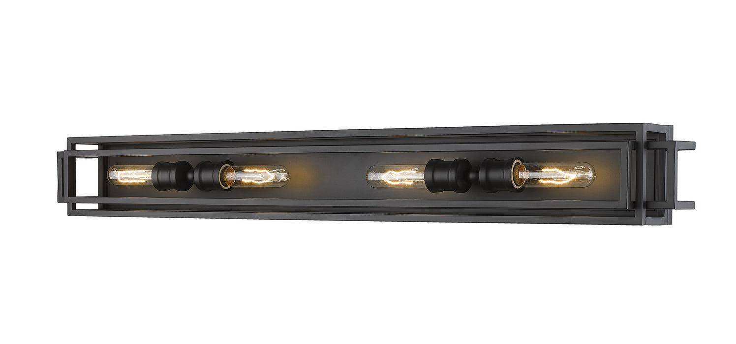 Z-Lite 454-4V-MB Four Light Vanity, Matte Black