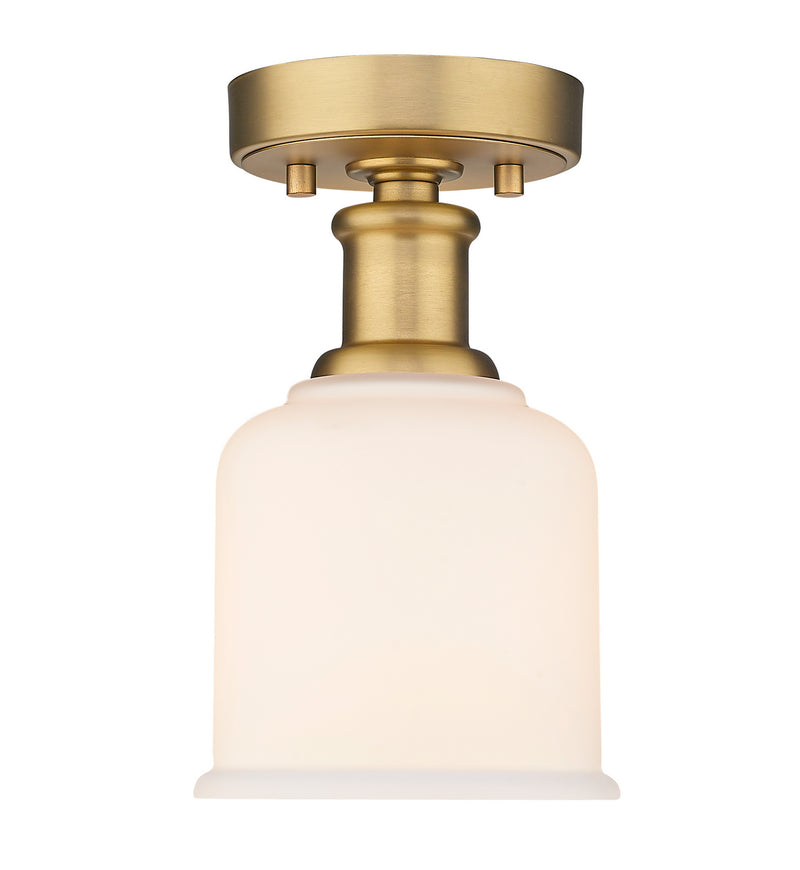 Z-Lite 733F1-HBR One Light Flush Mount, Heritage Brass