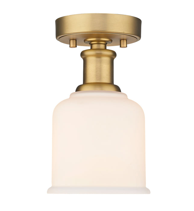 Z-Lite 733F1-HBR One Light Flush Mount, Heritage Brass