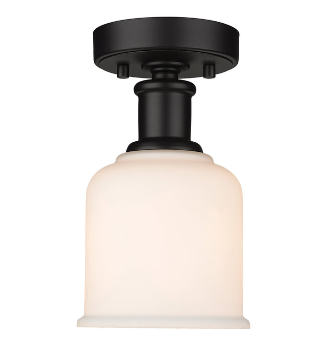 Z-Lite 733F1-MB One Light Flush Mount, Matte Black
