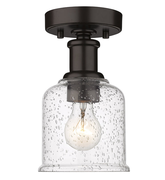 Z-Lite 734F1-BRZ One Light Flush Mount, Bronze