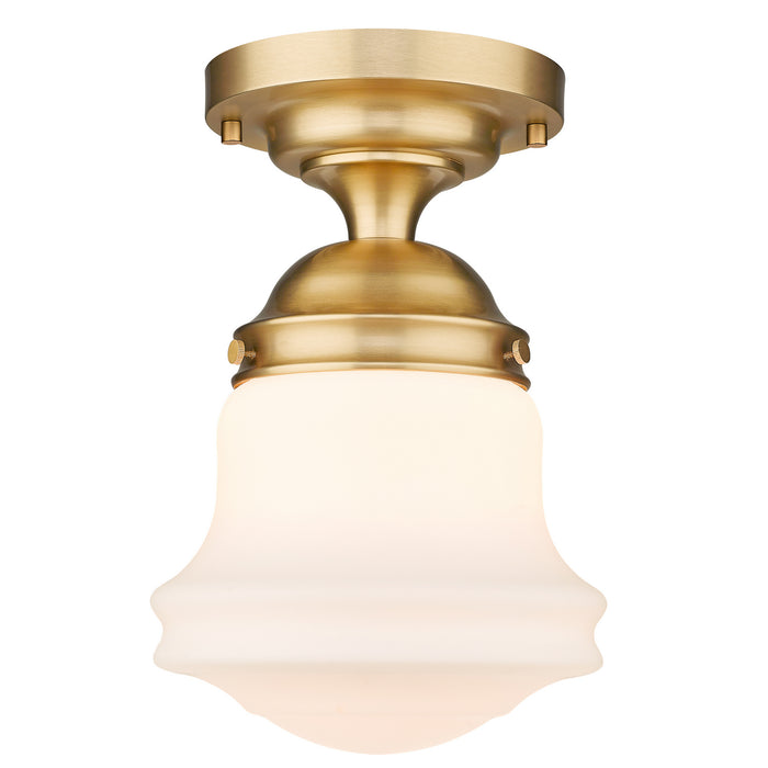 Z-Lite 735F10-HBR One Light Flush Mount, Heritage Brass
