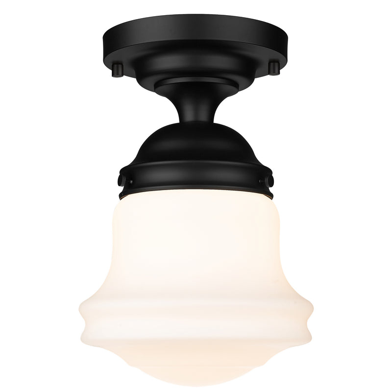 Z-Lite 735F10-MB One Light Flush Mount, Matte Black
