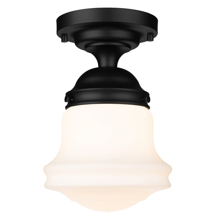 Z-Lite 735F10-MB One Light Flush Mount, Matte Black