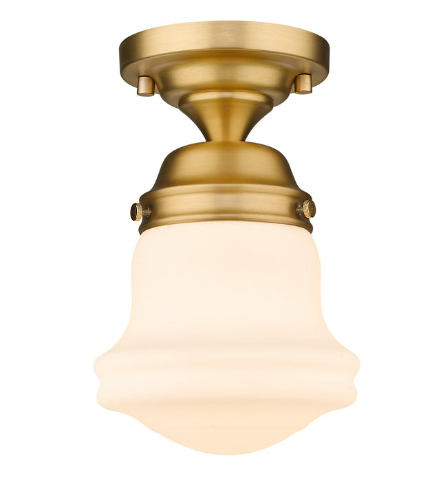 Z-Lite 735F1-HBR One Light Flush Mount, Heritage Brass