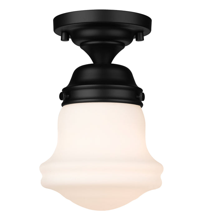 Z-Lite 735F1-MB One Light Flush Mount, Matte Black