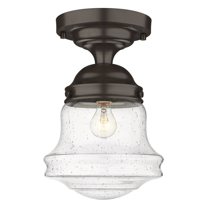 Z-Lite 736F10-BRZ One Light Flush Mount, Bronze
