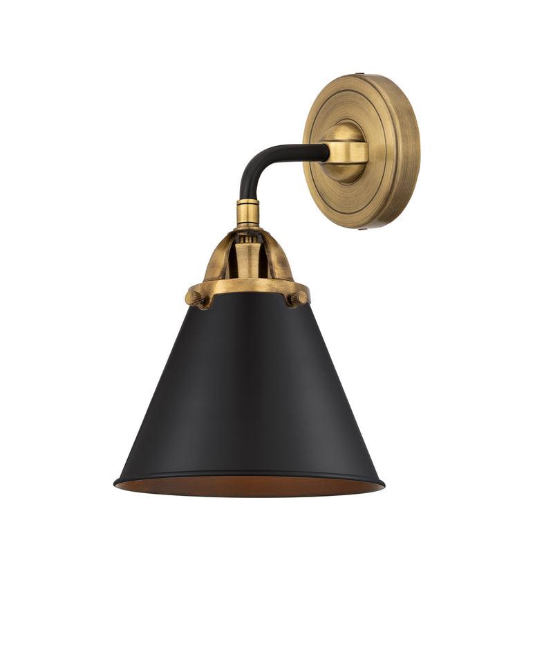 Innovations 288-1W-BAB-M13-BK One Light Wall Sconce, Black Antique Brass