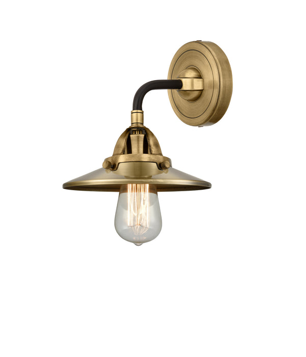 Innovations 288-1W-BAB-M4-AB One Light Wall Sconce, Black Antique Brass