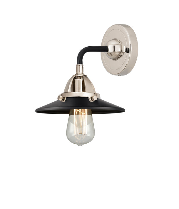 Innovations 288-1W-BPN-M6-BK One Light Wall Sconce, Black Polished Nickel