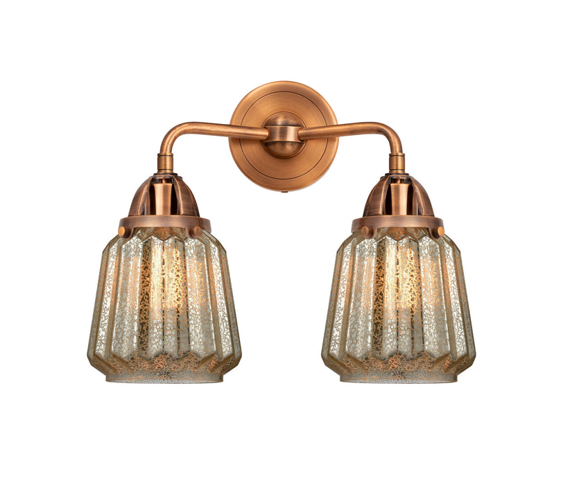 Innovations 288-2W-AC-G146 Two Light Bath Vanity, Antique Copper