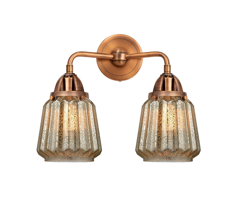Innovations 288-2W-AC-G146-LED LED Bath Vanity, Antique Copper