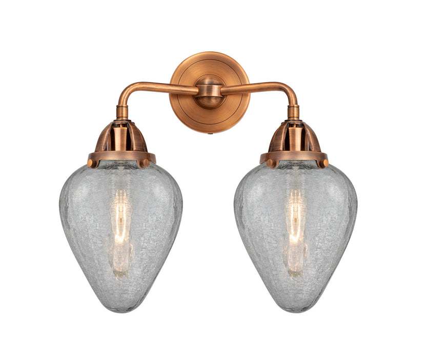 Innovations 288-2W-AC-G165 Two Light Bath Vanity, Antique Copper