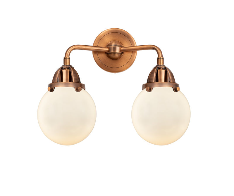 Innovations 288-2W-AC-G201-6-LED LED Bath Vanity, Antique Copper