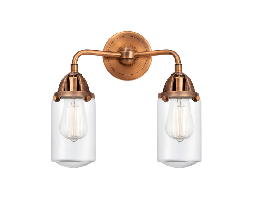 Innovations 288-2W-AC-G312 Two Light Bath Vanity, Antique Copper