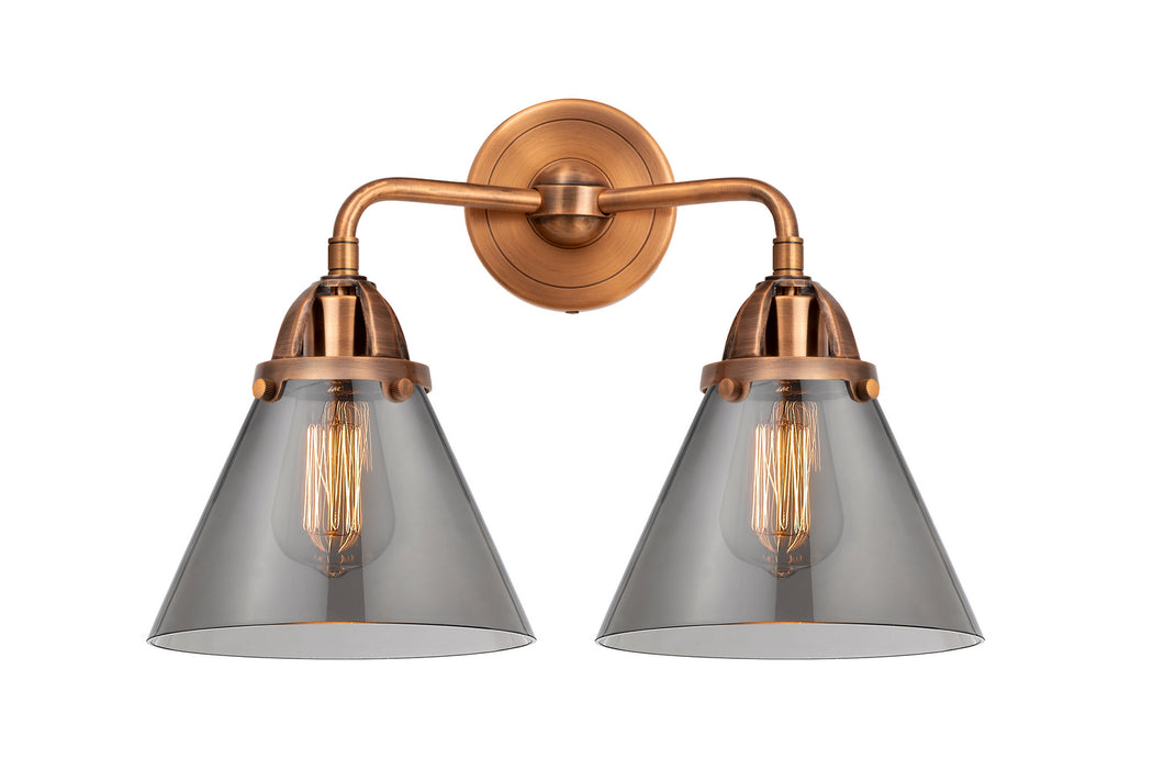 Innovations 288-2W-AC-G43 Two Light Bath Vanity, Antique Copper
