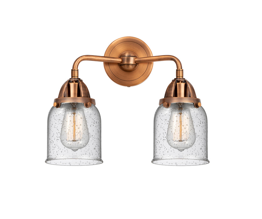 Innovations 288-2W-AC-G54 Two Light Bath Vanity, Antique Copper