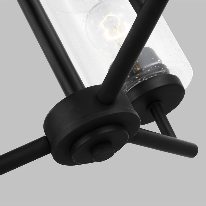 Generation Lighting 31170-112 Three Light Chandelier, Midnight Black