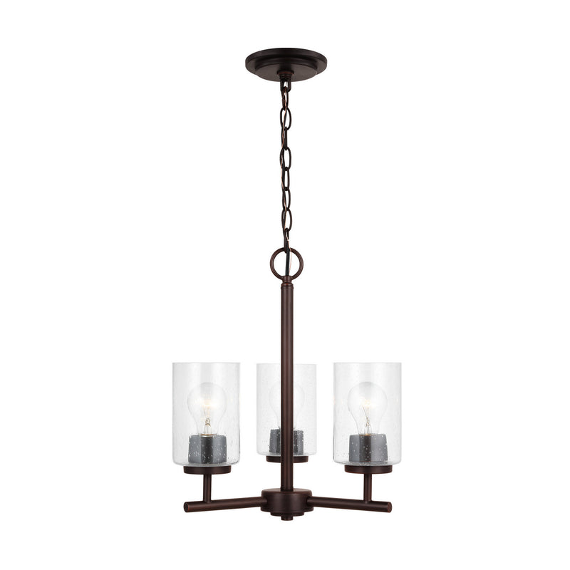 Generation Lighting 31170-710 Three Light Chandelier, Bronze
