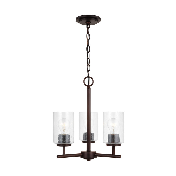 Generation Lighting 31170-710 Three Light Chandelier, Bronze