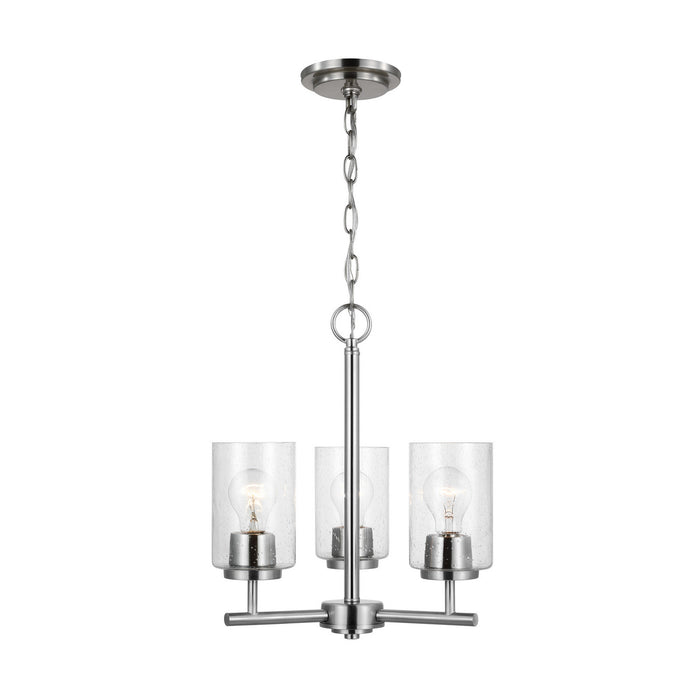 Generation Lighting 31170-962 Three Light Chandelier, Brushed Nickel
