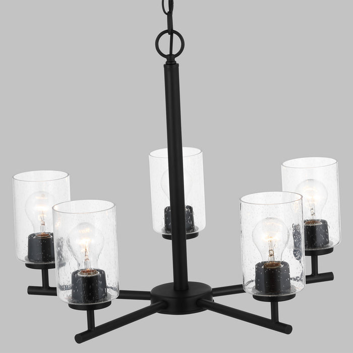 Generation Lighting 31171-112 Five Light Chandelier, Midnight Black