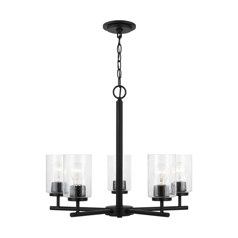 Generation Lighting 31171-112 Five Light Chandelier, Midnight Black
