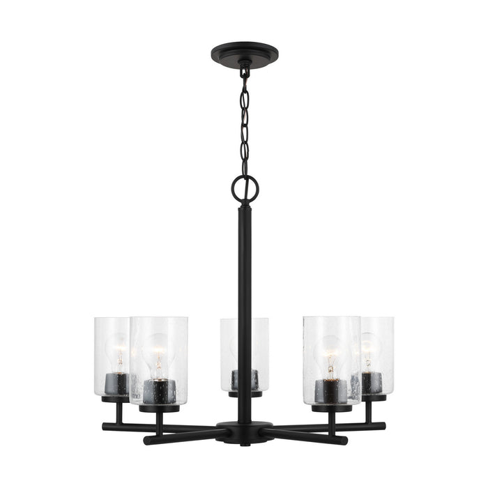 Generation Lighting 31171-112 Five Light Chandelier, Midnight Black