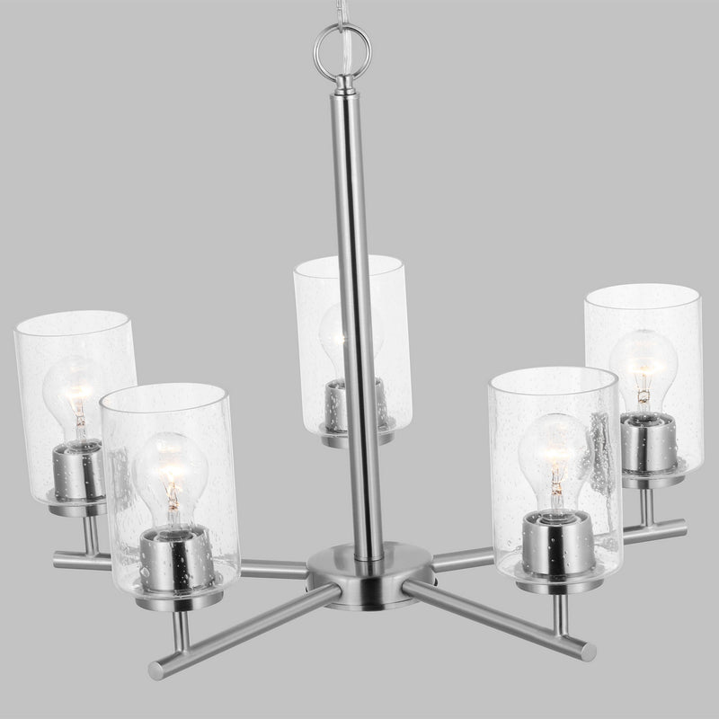 Generation Lighting 31171-962 Five Light Chandelier, Brushed Nickel
