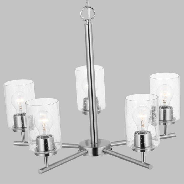 Generation Lighting 31171-962 Five Light Chandelier, Brushed Nickel