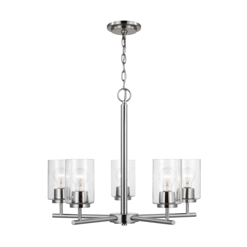 Generation Lighting 31171-962 Five Light Chandelier, Brushed Nickel