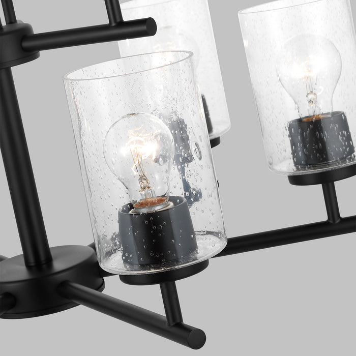 Generation Lighting 31172-112 Nine Light Chandelier, Midnight Black