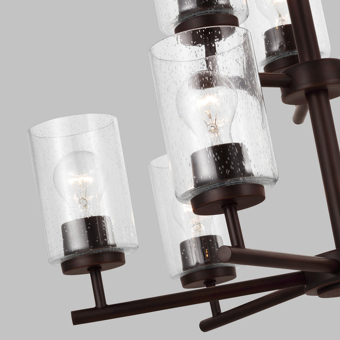 Generation Lighting 31172-710 Nine Light Chandelier, Bronze