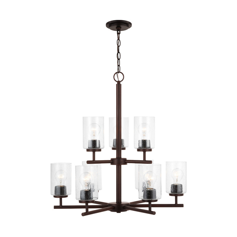 Generation Lighting 31172-710 Nine Light Chandelier, Bronze