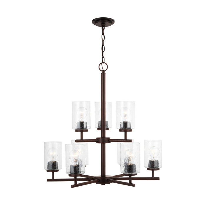 Generation Lighting 31172-710 Nine Light Chandelier, Bronze