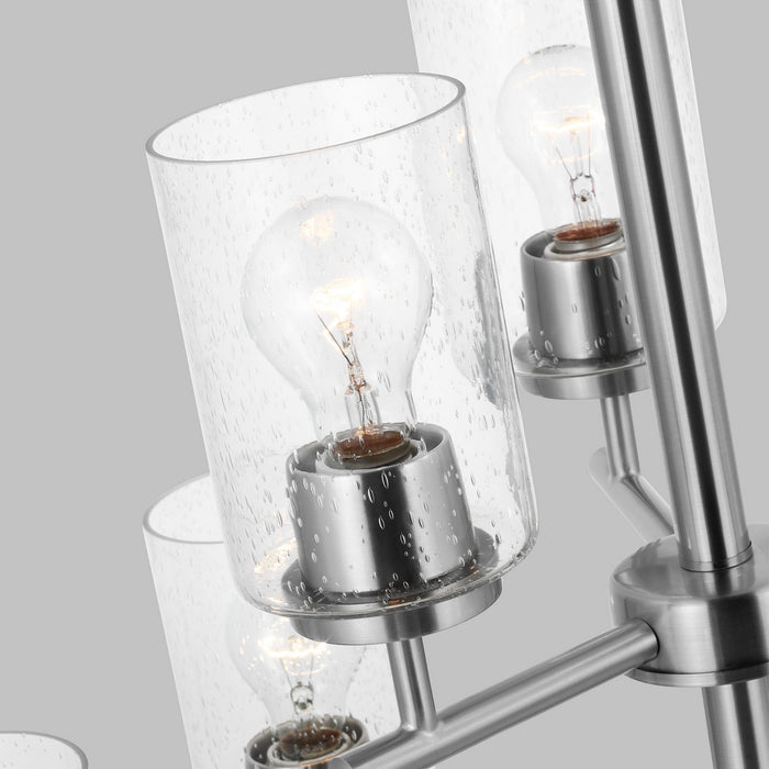 Generation Lighting 31172-962 Nine Light Chandelier, Brushed Nickel