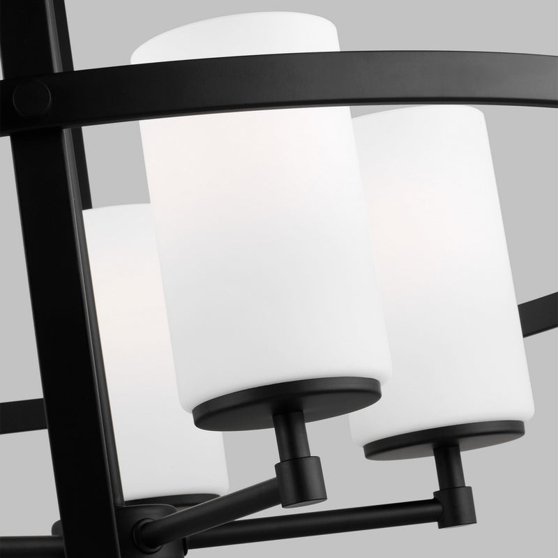 Generation Lighting 3124605-112 Five Light Chandelier, Midnight Black