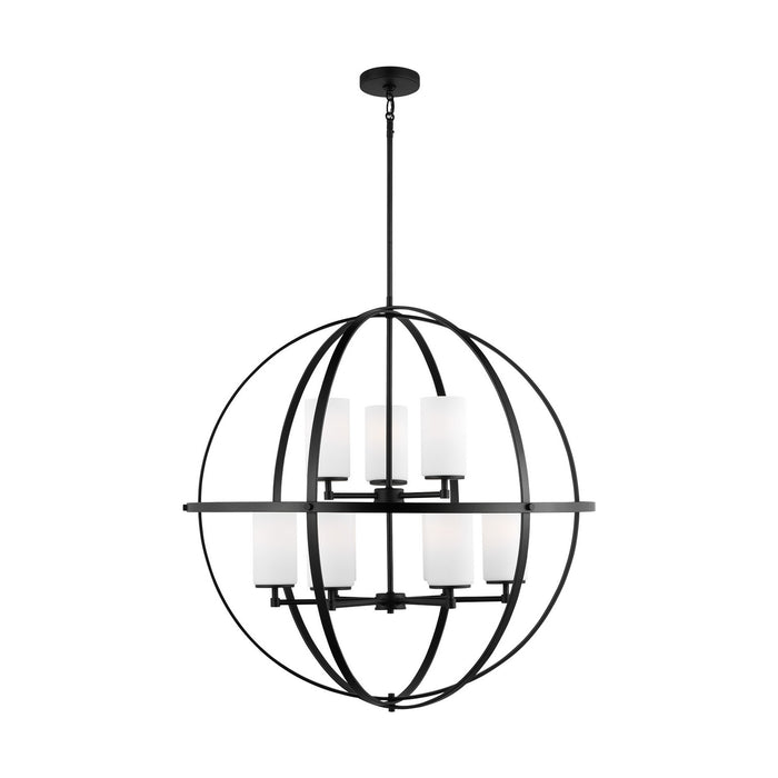 Generation Lighting 3124609EN3-112 Nine Light Chandelier, Midnight Black