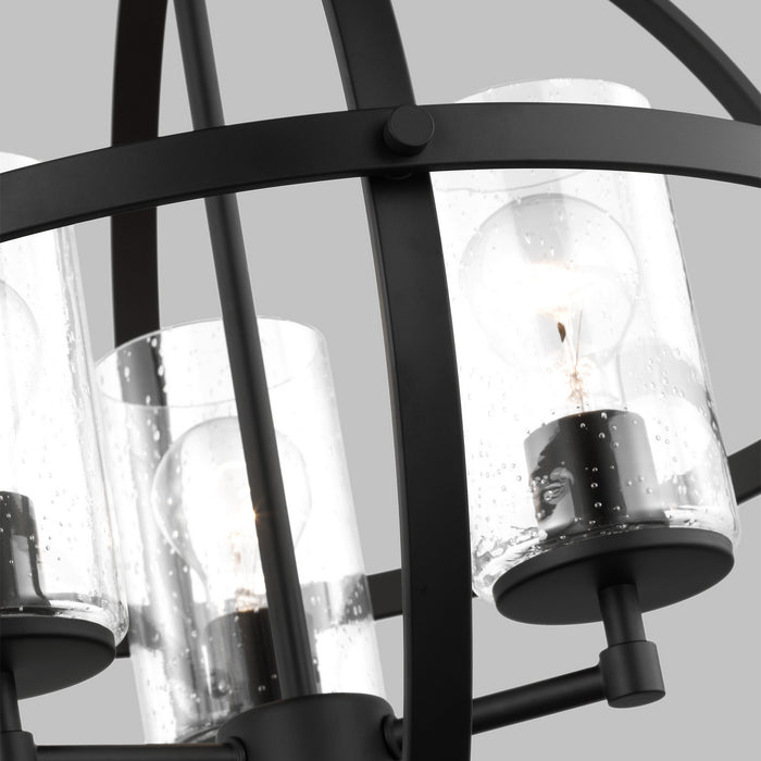 Generation Lighting 3124673-112 Three Light Chandelier, Midnight Black