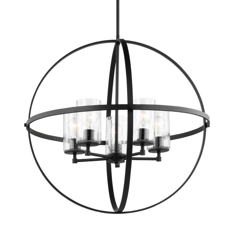 Generation Lighting 3124675-112 Five Light Chandelier, Midnight Black