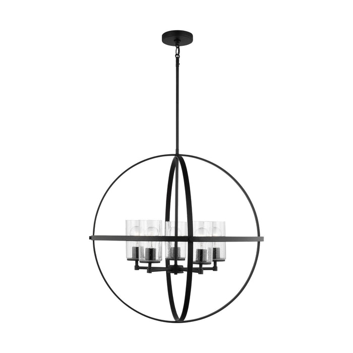 Generation Lighting 3124675-112 Five Light Chandelier, Midnight Black