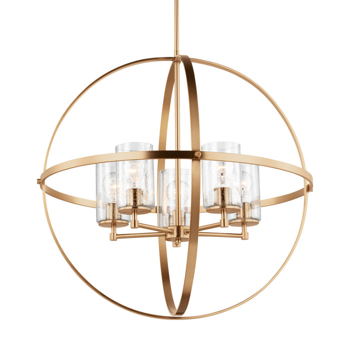 Generation Lighting 3124675-848 Five Light Chandelier, Satin Brass