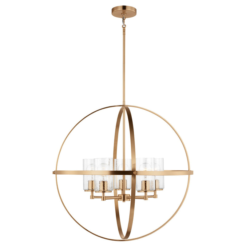 Generation Lighting 3124675-848 Five Light Chandelier, Satin Brass
