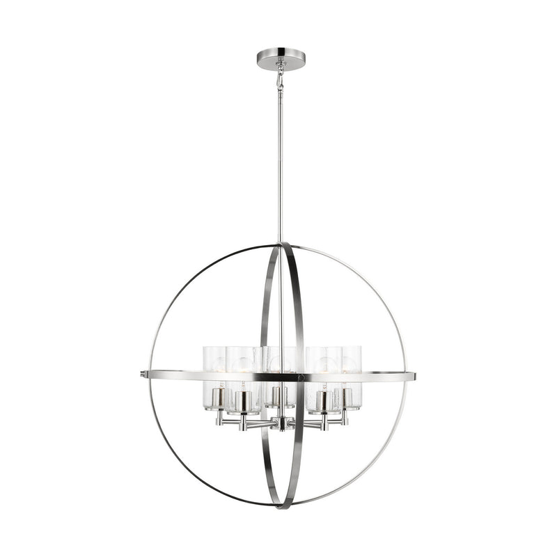 Generation Lighting 3124675-962 Five Light Chandelier, Brushed Nickel