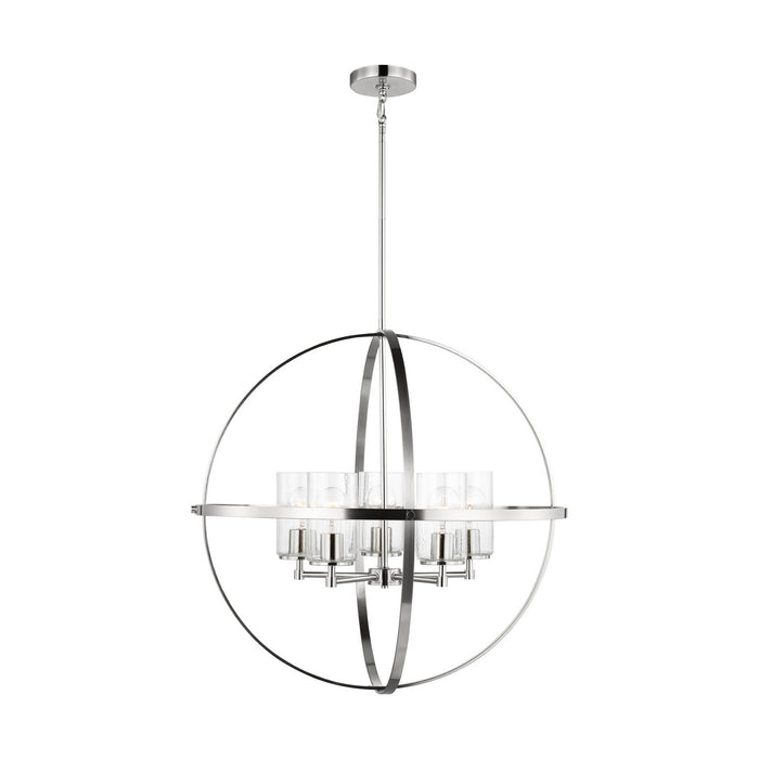 Generation Lighting 3124675-962 Five Light Chandelier, Brushed Nickel