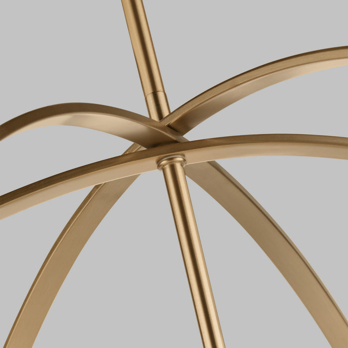 Generation Lighting 3124679-848 Nine Light Chandelier, Satin Brass