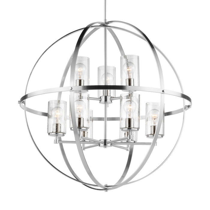 Generation Lighting 3124679-962 Nine Light Chandelier, Brushed Nickel