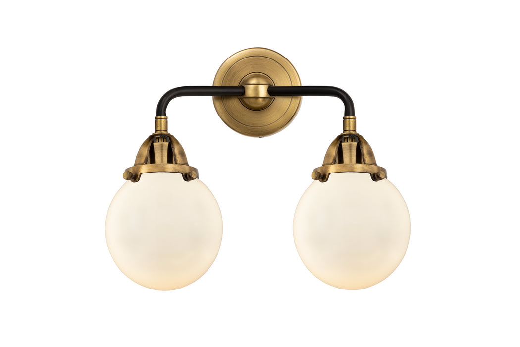 Innovations 288-2W-BAB-G201-6 Two Light Bath Vanity, Black Antique Brass