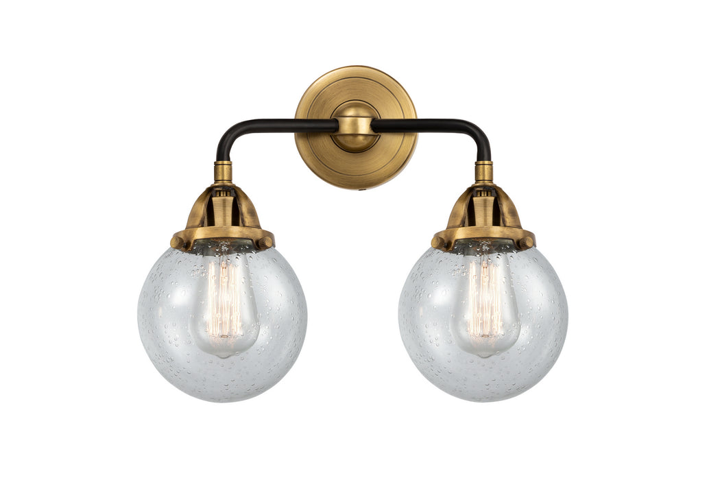 Innovations 288-2W-BAB-G204-6 Two Light Bath Vanity, Black Antique Brass