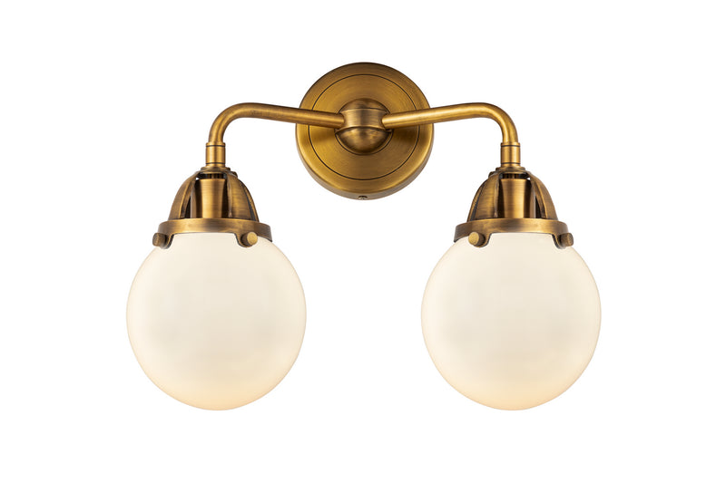 Innovations 288-2W-BB-G201-6 Two Light Bath Vanity, Brushed Brass